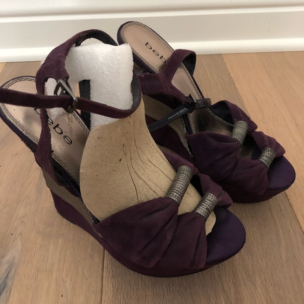 Bebe Deep Purple Wedges